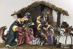 10pc AFRICAN AMERICAN/BLACK Nativity Set Grandeur Noel Collector 2000 Porcelain