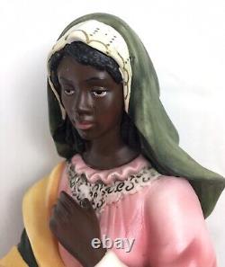 10pc AFRICAN AMERICAN/BLACK Nativity Set Grandeur Noel Collector 2000 Porcelain