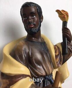 10pc AFRICAN AMERICAN/BLACK Nativity Set Grandeur Noel Collector 2000 Porcelain