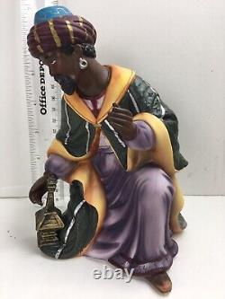 10pc AFRICAN AMERICAN/BLACK Nativity Set Grandeur Noel Collector 2000 Porcelain