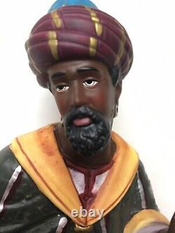 10pc AFRICAN AMERICAN/BLACK Nativity Set Grandeur Noel Collector 2000 Porcelain