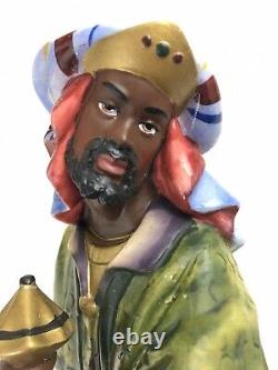10pc AFRICAN AMERICAN/BLACK Nativity Set Grandeur Noel Collector 2000 Porcelain