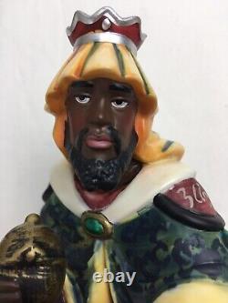 10pc AFRICAN AMERICAN/BLACK Nativity Set Grandeur Noel Collector 2000 Porcelain
