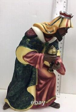 10pc AFRICAN AMERICAN/BLACK Nativity Set Grandeur Noel Collector 2000 Porcelain