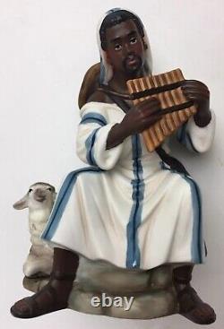 10pc AFRICAN AMERICAN/BLACK Nativity Set Grandeur Noel Collector 2000 Porcelain