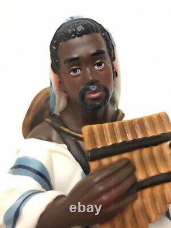 10pc AFRICAN AMERICAN/BLACK Nativity Set Grandeur Noel Collector 2000 Porcelain
