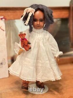 11 Black Mulatto Jumeau Doll size 2 Very Rare Bebe 1880