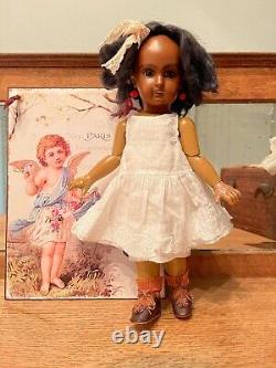 11 Black Mulatto Jumeau Doll size 2 Very Rare Bebe 1880