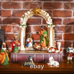 11 Pcs African American Nativity Set Black Jesus Figurine Scene for Christm