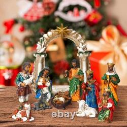 11 Pcs Black Nativity Set African American Nativity Scene Figurine Set Indoor