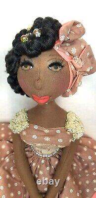 12''-Dark-complexion-African-American-black-handmade-ooak-doll. #363 Zaharah