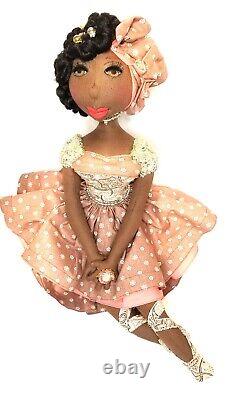 12''-Dark-complexion-African-American-black-handmade-ooak-doll. #363 Zaharah