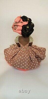 12''-Dark-complexion-African-American-black-handmade-ooak-doll. #363 Zaharah