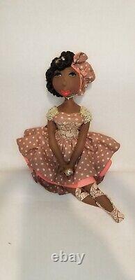 12''-Dark-complexion-African-American-black-handmade-ooak-doll. #363 Zaharah