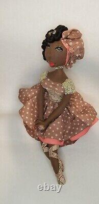12''-Dark-complexion-African-American-black-handmade-ooak-doll. #363 Zaharah
