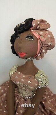 12''-Dark-complexion-African-American-black-handmade-ooak-doll. #363 Zaharah