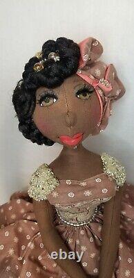 12''-Dark-complexion-African-American-black-handmade-ooak-doll. #363 Zaharah