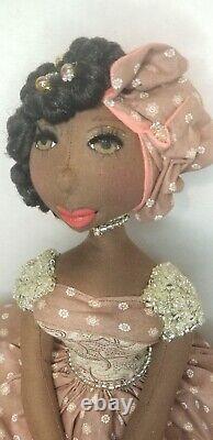 12''-Dark-complexion-African-American-black-handmade-ooak-doll. #363 Zaharah