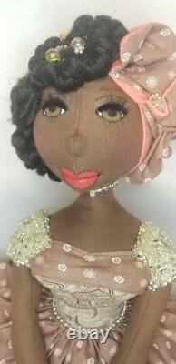 12''-Dark-complexion-African-American-black-handmade-ooak-doll. #363 Zaharah