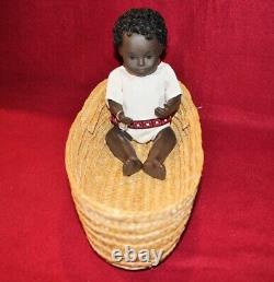 12 Vintage 509 Sexed Baby Girl Sasha Doll, Black, Tag, Box, Early 1970's, UK