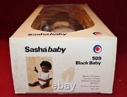 12 Vintage 509 Sexed Baby Girl Sasha Doll, Black, Tag, Box, Early 1970's, UK