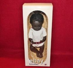 12 Vintage 509 Sexed Baby Girl Sasha Doll, Black, Tag, Box, Early 1970's, UK