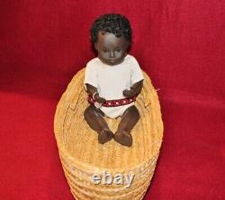 12 Vintage 509 Sexed Baby Girl Sasha Doll, Black, Tag, Box, Early 1970's, UK