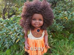 17 Aliyah Baby Girls Afro African Black Doll (Afro Hair) Jungle Thrill 43cm