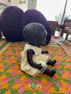 17 Black Baby Doll Antique Vintage Composition Artist TUTU Inspired by Leo Moss