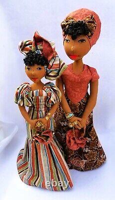 17'' Black Doll? #396 Njema? African-American Art 15''-#Doll-#handmade