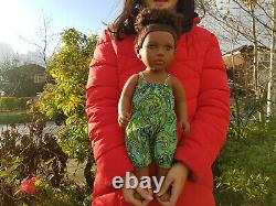 17 Cute Adah Baby Girls Afro African Black Doll (Afro Hair) 43cm