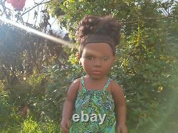 17 Cute Adah Baby Girls Afro African Black Doll (Afro Hair) 43cm