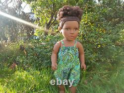 17 Cute Adah Baby Girls Afro African Black Doll (Afro Hair) 43cm