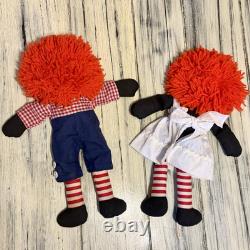 17 Vintage Black African American Raggedy Ann And Andy Doll Set