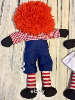 17 Vintage Black African American Raggedy Ann And Andy Doll Set