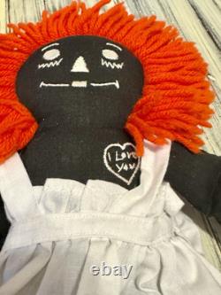 17 Vintage Black African American Raggedy Ann And Andy Doll Set