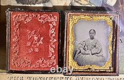 1850s Civil War Era Ambrotype Pretty African American Woman Rare Photo Black
