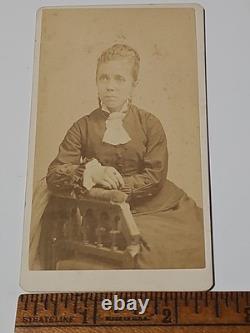 1870's CDV HTF Photo African American Black Woman New York Bostwick Afluent Free