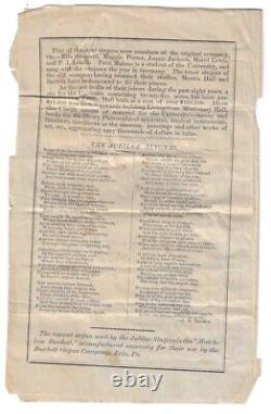 1879 Fisk Jubilee Singers Black African American Program Boston A Cappella TN