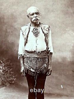 1890 Black Lives Matter BLIND Gentleman PHOTO RAGS Tribal Apron African AMERICAN