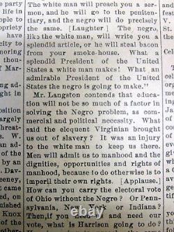 1891 African-American newspaper JIM CROW racial SEGREGATION in TEXAS & ARKANSAS