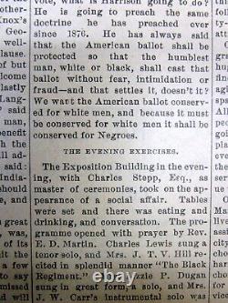 1891 African-American newspaper JIM CROW racial SEGREGATION in TEXAS & ARKANSAS