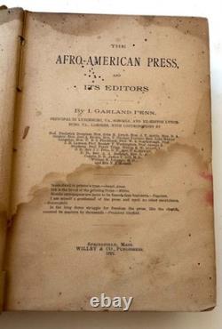 1891 Afro-American Press & Its Editors Garland Penn African American Journalism