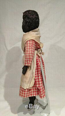 1892-1910 Julia Jones Beecher Cloth Doll, 19 1/2 inches tall