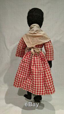 1892-1910 Julia Jones Beecher Cloth Doll, 19 1/2 inches tall