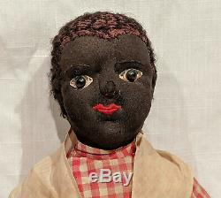 1892-1910 Julia Jones Beecher Cloth Doll, 19 1/2 inches tall