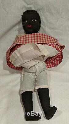 1892-1910 Julia Jones Beecher Cloth Doll, 19 1/2 inches tall
