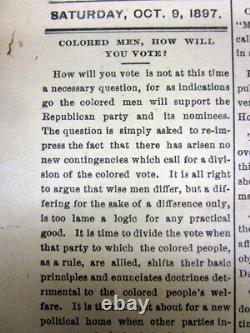 1897 African-American newspaper W H COUNCILL -Early Black educator Alabama HBCU