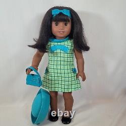 18 American Girl Doll Melody with Meet Outfit + Accessories Set Dark Skin/Hair