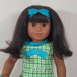 18 American Girl Doll Melody with Meet Outfit + Accessories Set Dark Skin/Hair